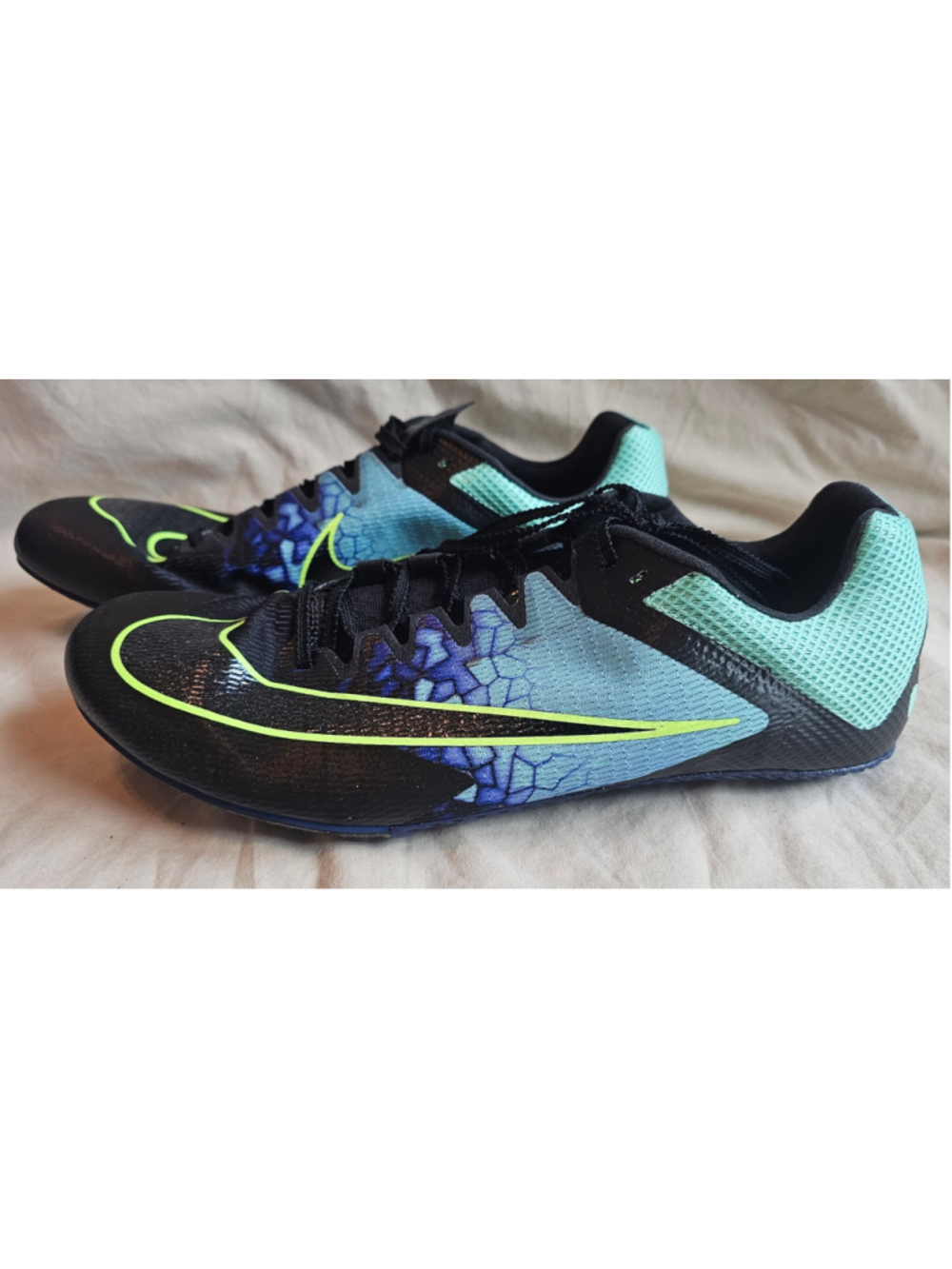 Men's Nike Zoom Rival Sprint Glam Shoes Size 13 Black Blue